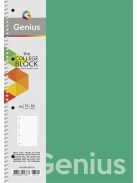 Spirálfüzet, A4, vonalas, 80 lap, PP borító, SHKOLYARYK "Genius", vegyes (SB806803L)
