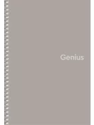 Spirálfüzet, A5, kockás, 80 lap, PP borító, SHKOLYARYK "Genius", vegyes (SB806806K)