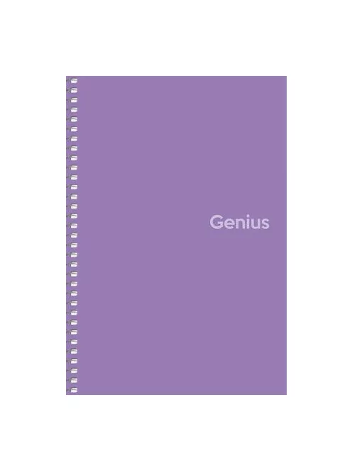 Spirálfüzet, A5, kockás, 80 lap, PP borító, SHKOLYARYK "Genius", vegyes (SB806806K)
