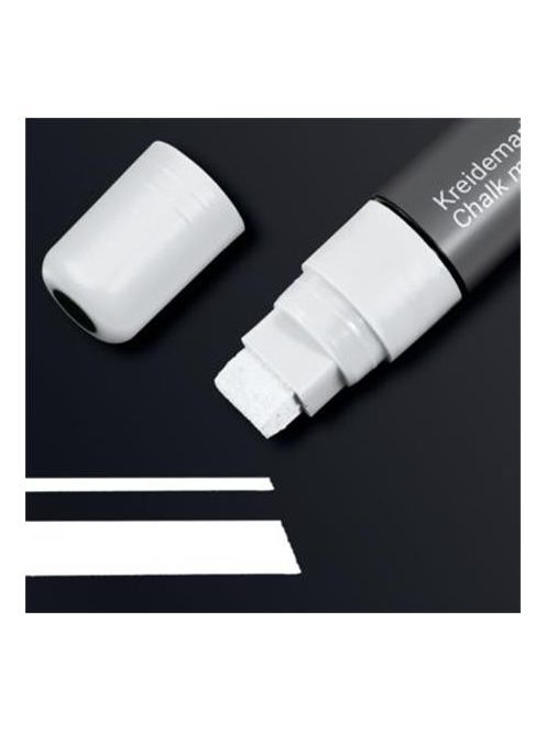 Folyékony krétamarker, vágott hegy, 5-15 mm SIGEL, fehér (SBA171)