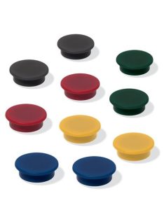   Mágneskorong, 25 mm, 10 db/csomag, SIGEL, 4 különböző szín (SDMU197)