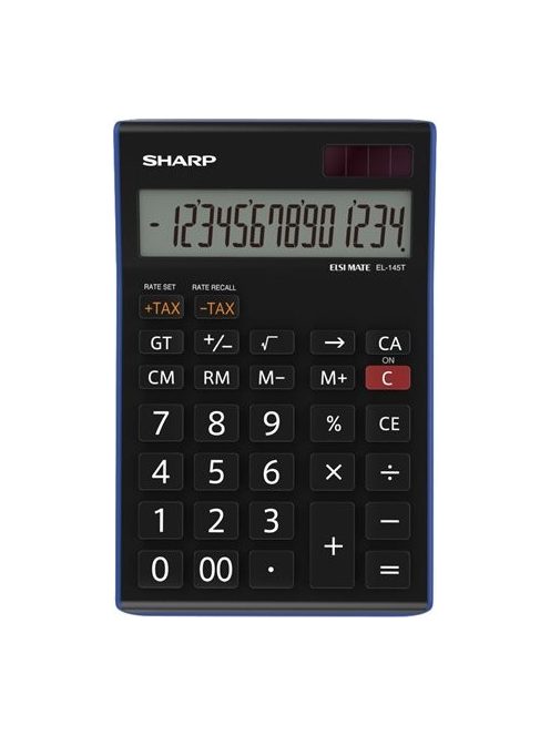 Számológép, asztali, 14 számjegy, SHARP "EL-145TBL" (SH145TBL)