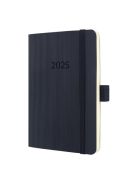 Naptár, A6, heti, 2025, puha borító, SIGEL "Conceptum", fekete