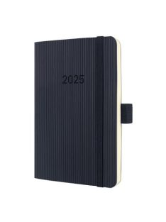   Naptár, A6, heti, 2025, puha borító, SIGEL "Conceptum", fekete