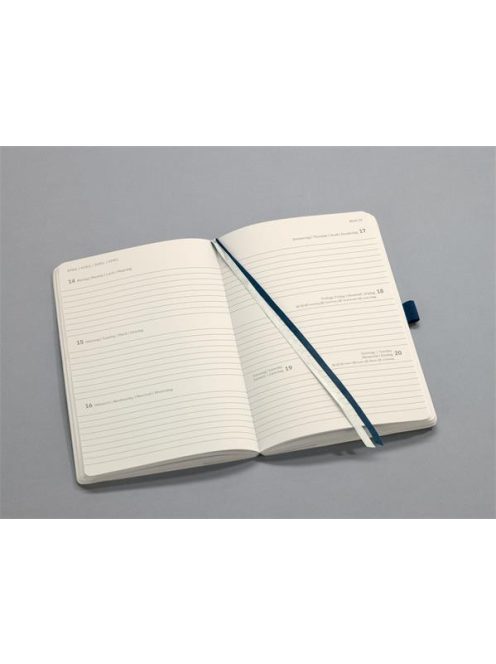 Naptár, A5, heti, 2025, puha borító, SIGEL "Conceptum", éjkék