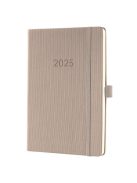 Naptár, A5, heti, 2025, kemény borító, SIGEL "Conceptum", taupe