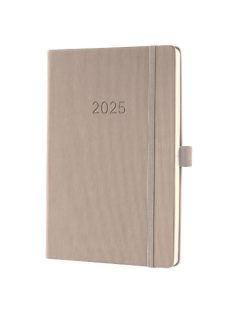   Naptár, A5, heti, 2025, kemény borító, SIGEL "Conceptum", taupe