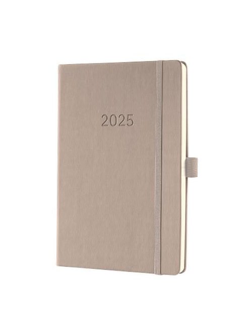 Naptár, A5, heti, 2025, kemény borító, SIGEL "Conceptum", taupe