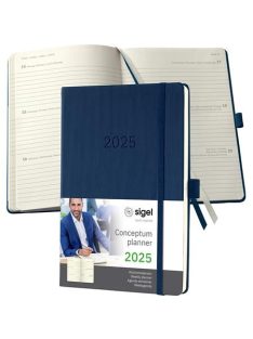   Naptár, A5, heti, 2025, kemény borító, SIGEL "Conceptum", éjkék