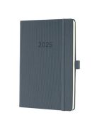 Naptár, A5, heti, 2025, kemény borító, SIGEL "Conceptum", sötét szürke