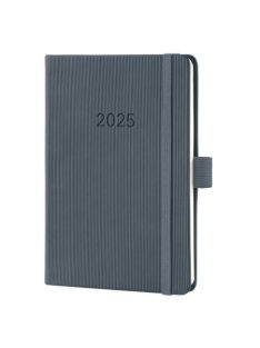   Naptár, A6, heti, 2025, kemény borító, SIGEL "Conceptum", sötét szürke