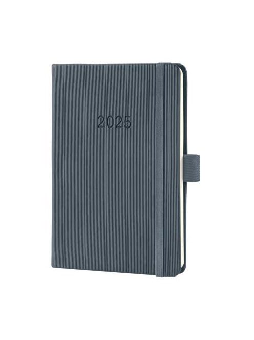 Naptár, A6, heti, 2025, kemény borító, SIGEL "Conceptum", sötét szürke