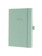 Naptár, A5, heti, 2025, kemény borító, SIGEL "Conceptum", mentazöld