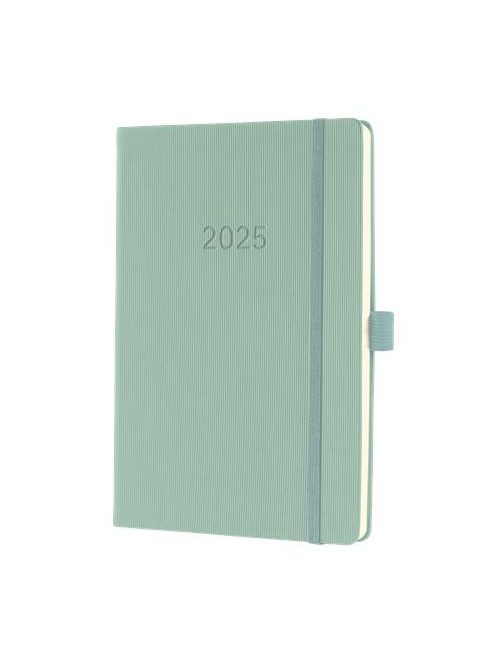 Naptár, A5, heti, 2025, kemény borító, SIGEL "Conceptum", mentazöld