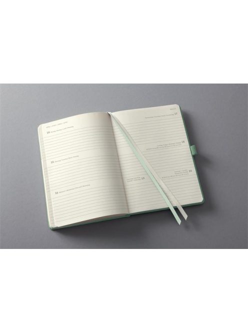 Naptár, A5, heti, 2025, kemény borító, SIGEL "Conceptum", mentazöld