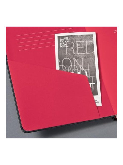 Jegyzetfüzet, exkluzív, A4, kockás, 194 oldal, keményfedeles, SIGEL "Conceptum Red Edition", fekete-piros (SICO660)