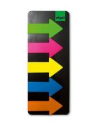 Jelölőcímke, műanyag, 5x25 lap, 25x45 mm, SIGEL "Nyilak", vegyes szín, 125 lap (SIHN600)