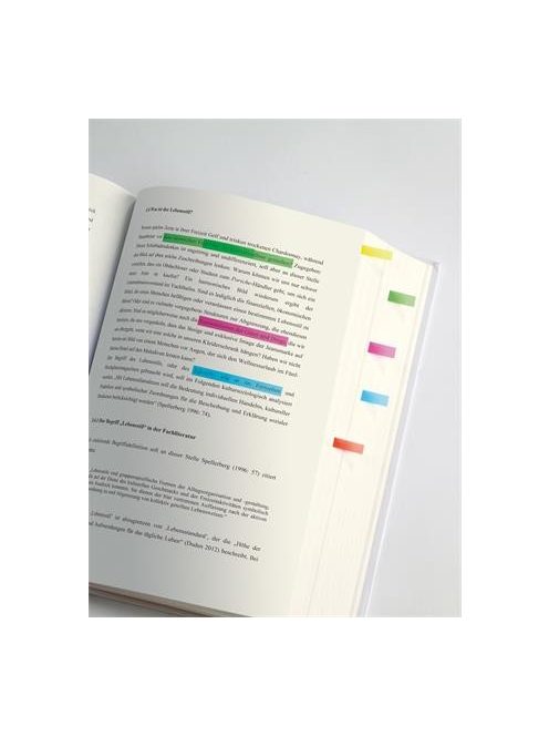 Jelölőcímke, műanyag, 10x40 lap, 6x50 mm, SIGEL "Micro", vegyes szín, 400 lap (SIHN617)