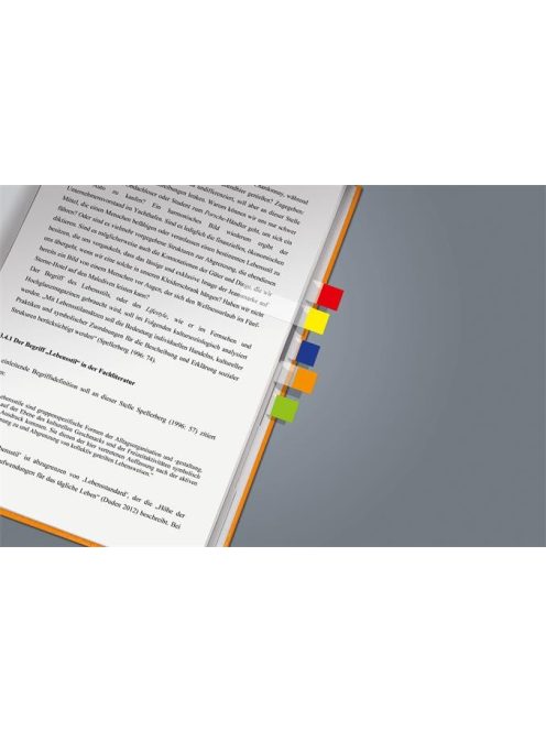 Jelölőcímke, műanyag, 7x40 lap, 20x50 mm, SIGEL "Clear Mini", vegyes szín, 280 lap (SIHN677)