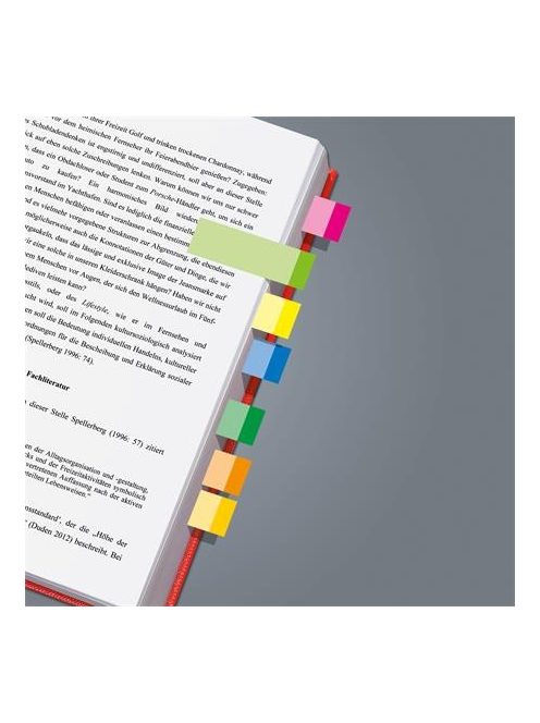 Jelölőcímke, papír, 10x50 lap, 15x50 mm, SIGEL "Multicolor", vegyes szín, 500 lap (SIHN682)