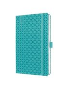 Naptár, A5, heti, 2025, kemény borító, SIGEL "Jolie", aqua zöld