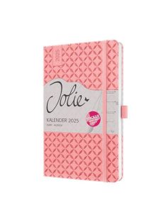   Naptár, A5, heti, 2025, kemény borító, SIGEL "Jolie", rózsaszín