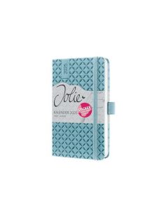  Naptár, A6, heti, 2025, kemény borító, SIGEL "Jolie", égszínkék