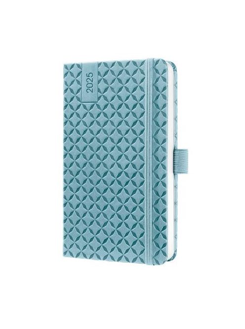 Naptár, A6, heti, 2025, kemény borító, SIGEL "Jolie", égszínkék