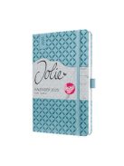 Naptár, A5, heti, 2025, kemény borító, SIGEL "Jolie", égszínkék