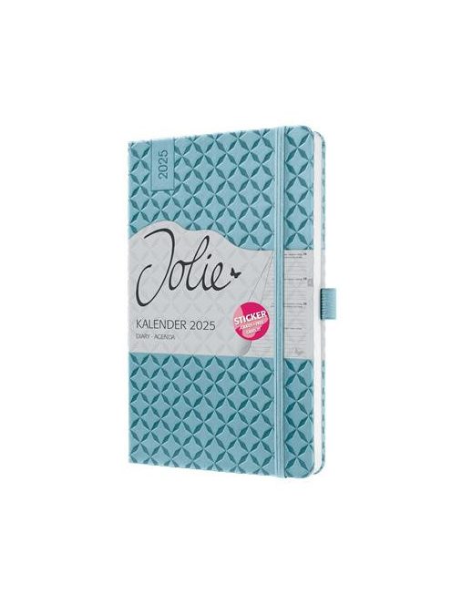Naptár, A5, heti, 2025, kemény borító, SIGEL "Jolie", égszínkék
