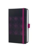 Naptár, A6, heti, 2025, kemény boritó, SIGEL "Jolie", fekete-pink