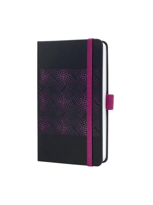 Naptár, A6, heti, 2025, kemény boritó, SIGEL "Jolie", fekete-pink