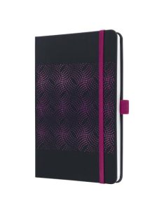   Naptár, A5, heti, 2025, kemény boritó, SIGEL "Jolie", fekete-pink