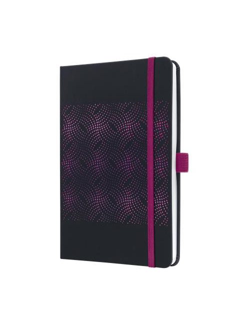 Naptár, A5, heti, 2025, kemény boritó, SIGEL "Jolie", fekete-pink