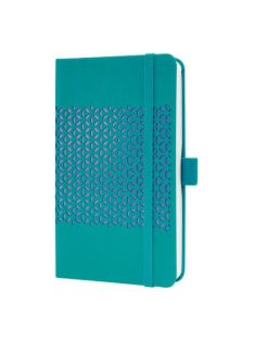   Naptár, A6, heti, 2025, kemény boritó, SIGEL "Jolie", csillogó türkiz