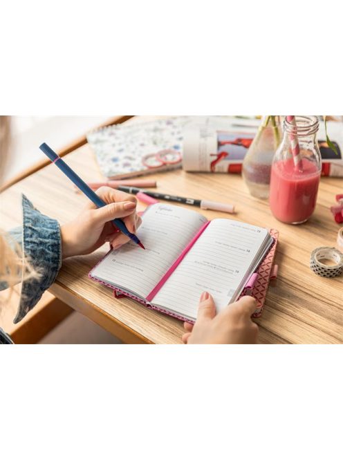 Naptár, A6, heti, 2025, kemény borító, SIGEL "Jolie", Grey love