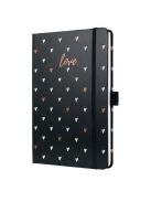 Naptár, A5, heti, 2025, kemény borító, SIGEL "Jolie", Dark love