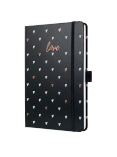   Naptár, A5, heti, 2025, kemény borító, SIGEL "Jolie", Dark love