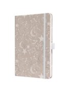 Naptár, A5, heti, 2025, kemény borító, SIGEL "Jolie", Cosmic Fantasy Beige