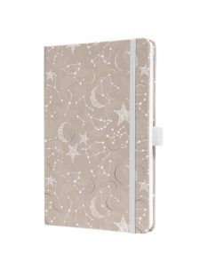   Naptár, A5, heti, 2025, kemény borító, SIGEL "Jolie", Cosmic Fantasy Beige