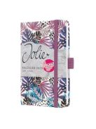 Naptár, A6, heti, 2025, kemény borító, SIGEL "Jolie", Violet Jungle Fever