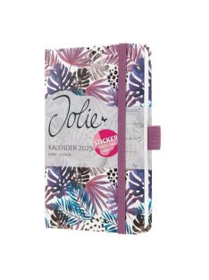   Naptár, A6, heti, 2025, kemény borító, SIGEL "Jolie", Violet Jungle Fever