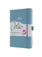 Naptár, A5, heti, 2025, dombornyomott borító, SIGEL "Jolie", kobalt kék