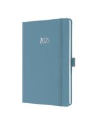 Naptár, A5, heti, 2025, dombornyomott borító, SIGEL "Jolie", kobalt kék