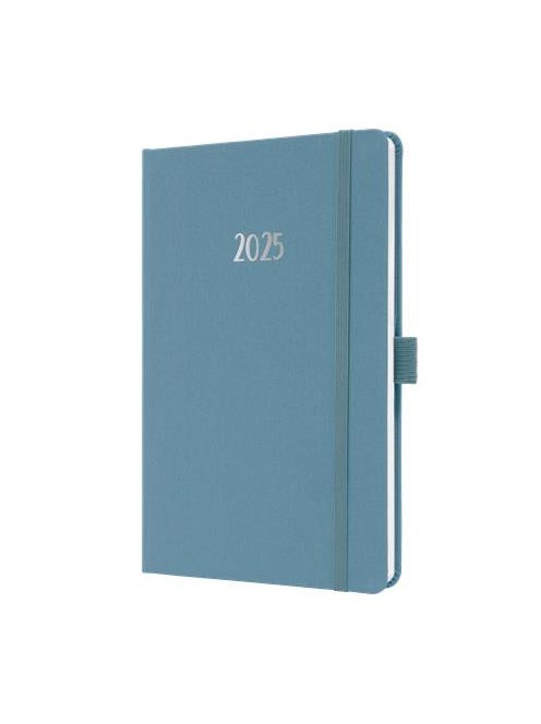 Naptár, A5, heti, 2025, dombornyomott borító, SIGEL "Jolie", kobalt kék