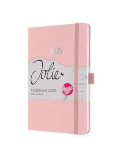  Naptár, A5, heti, 2025, dombornyomott borító, SIGEL "Jolie", lágy rózsaszín