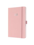 Naptár, A5, heti, 2025, dombornyomott borító, SIGEL "Jolie", lágy rózsaszín