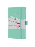 Naptár, A6 , heti, 2025, kemény boritó, SIGEL "Jolie", mentazöld