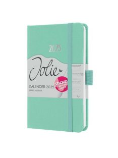   Naptár, A6 , heti, 2025, kemény boritó, SIGEL "Jolie", mentazöld