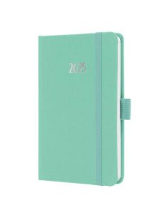   Naptár, A6 , heti, 2025, kemény boritó, SIGEL "Jolie", mentazöld